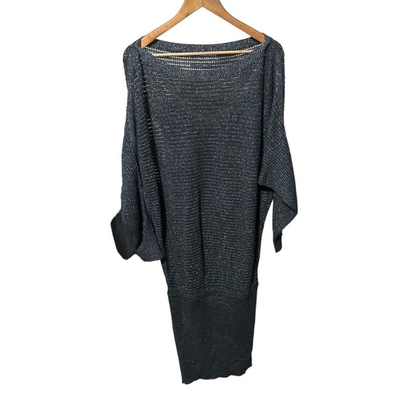 EUC - Allsaints Elle Metallic Dress - size Large - Picture 8 of 10